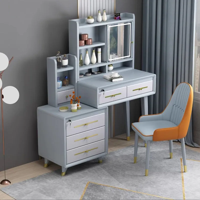 

Nordic Gris Girls Dressing Table Desings Affordable High End Storage Dressing Table Mirror Texture Tocador Maquillaje Furniture