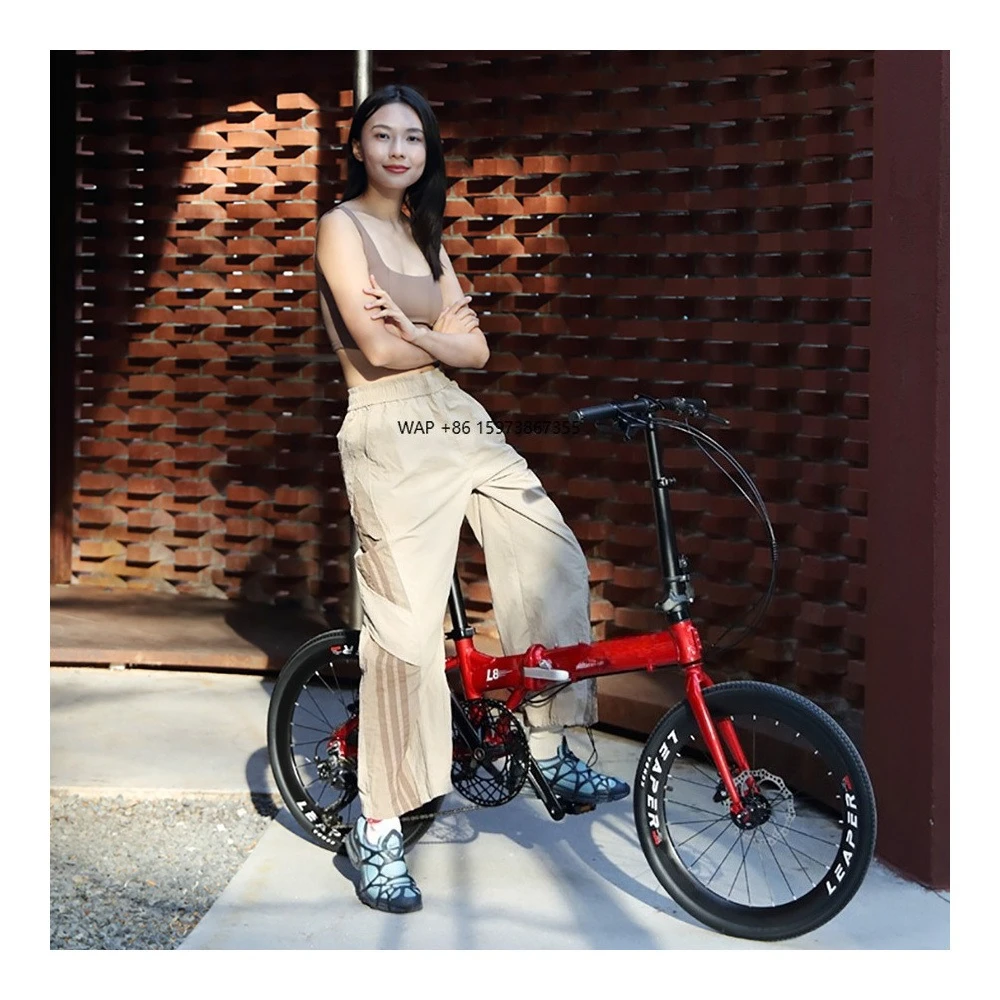 

Sports Leisure Urban 9 Speed 22 Inch Tire Black Aluminum Alloy Disc Brake Fold Folding City Bike with Foldable Pedals for Adult