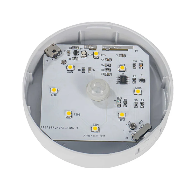 

AA08-DIY Комплект светодиодных фонарей с датчиком движения, светильники с датчиком движения, электронный комплект «сделай сам», для зоны хранения в шкафу в спальне