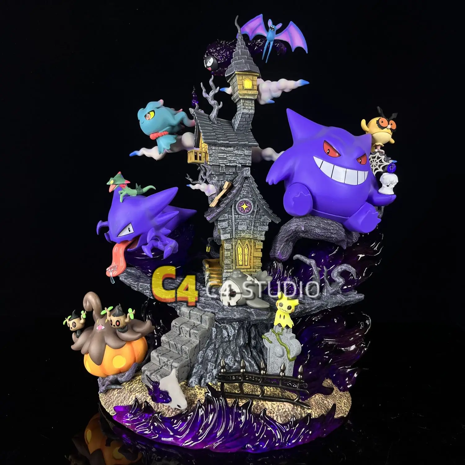 

Pokémon Ghost type Gengar anime Family Evil Collection MPumpkin ode Table setup Favorite PVC Festival Halloween toys Gift