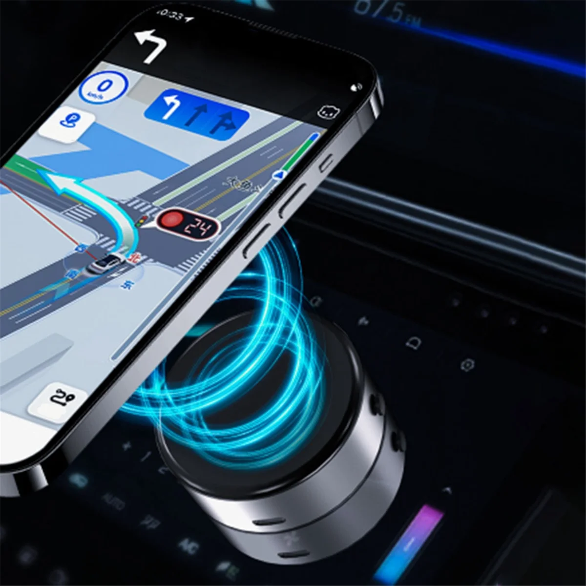 

For MagSafe Car Mount Charger 15W Fast Charging Wireless Car Charger Air Vent Dashboard Magnetic Phone Holder -T45C