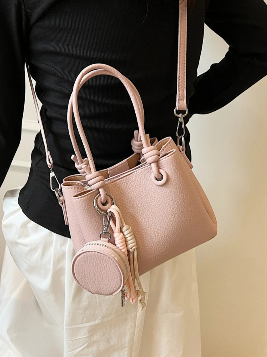

Ele mat Buet Bag Multi-Layered Handbag Work Satchel oulder Crossbody Bag for Women Small Size PU Leather