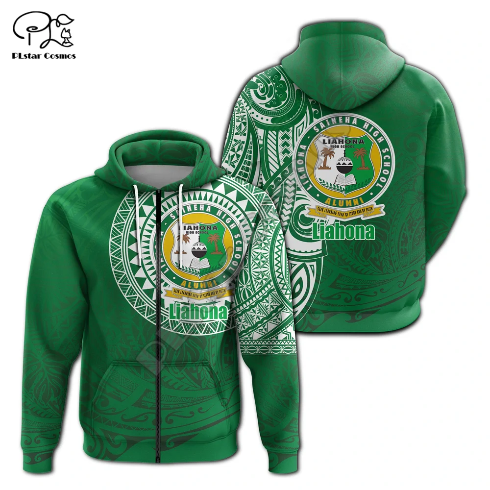 Polynesian Tonga Liahona Hight School Tattoo Tribal Retro Men/Women 3DPrint Harajuku Streetwear Pullover Casual Funny Hoodies 3A