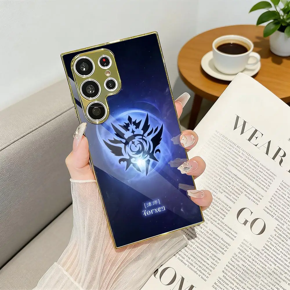 L-Lord Of M-Mysteries Phone Case Luxury Electroplated Metal Frame Phone Case for Samsung S25 S24 S23 Ultra Slim Cover
