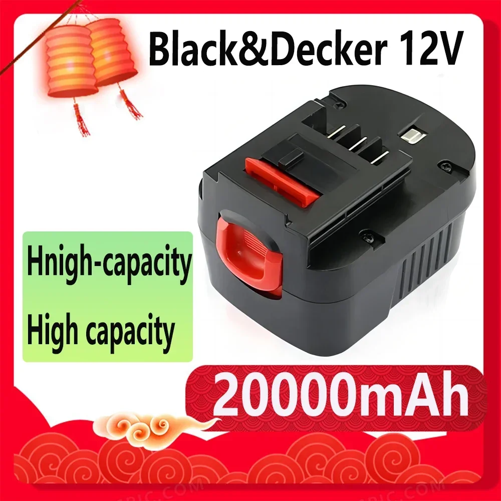 12V 20000mah Rechargeable Tool Battery for Black&Decker A12 A12EX FSB12 FS120B A1712 HP12K HP12