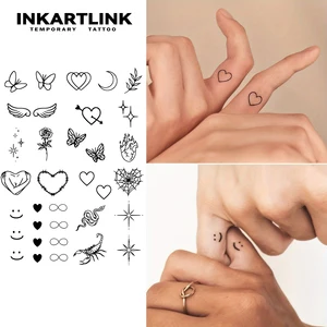 Henna Finger Tattoo (18) Temporary Tattoo, Tahan Hingga 15 Hari Teknologi Baru Magic Waterproof Semi Permanent Sticker. 6 bintik henna penjualan terbaik - №