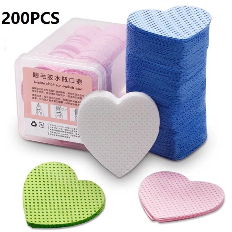 200PCS Lint Free Nail Wipes Nail Equipment Cotton Pads Lint-free Napkins for Manicure Cotton for Fluffy Nails Nail Cleaner XJ01