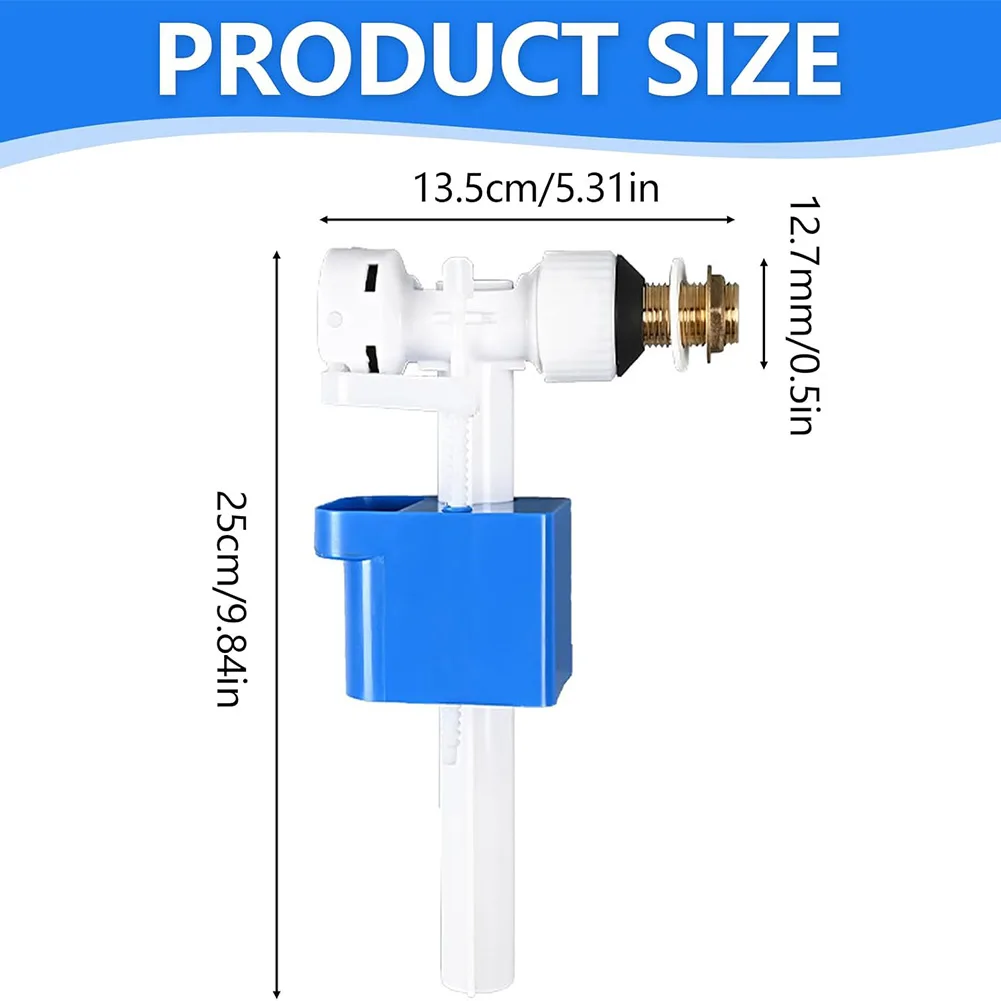 Bathroom Repair Toilet Inlet Valve Adjustable Fill Valve Adjustable Water Quantity Leak-resistant Connector Fits Plastic Toilets