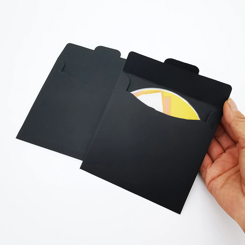 

50pcs Cd Envelopes Stylish Paper Cd Sleeves Multi-Function Small Envelopes Lightweight Reusable Envelope Holders For