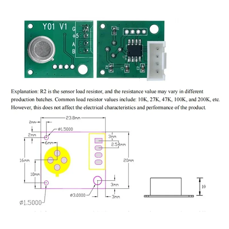 -BOFF Y01 ECO2 ECH2O TVOC وحدة استشعار الغاز 3 في 1 كشف تلوث الهواء جهاز اختبار الرائحة