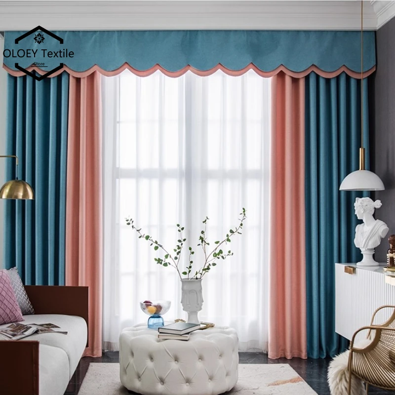 Custom Size Blackout Modern Curtains for Living Room Bedroom Nordic Solid Gray Thick Warm Windproof Custom Luxury Window 창문커텐