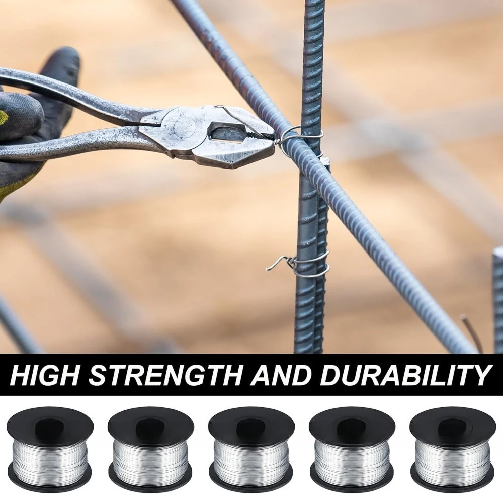 0.8 مللي متر قطر حديد التسليح التعادل سلك لفائف 5 لفة المضادة للأكسدة أداة صناعية طول 110 متر لتغليف المنتجات الحرف اليدوية