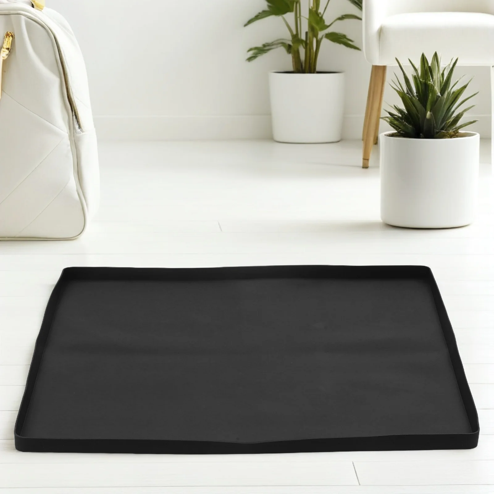 

Mini Fridge Refrigerator Silicone Pad Black Tiny Drip Portable Air Conditioner Mat Washing Machine Leak Prevention Sturdy Raised
