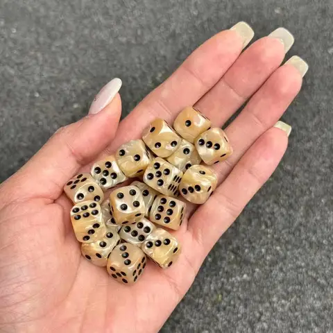 Mini Dice, 12mm/0.47" Acrylic Tiny Six Side Game Dot Square Dice Bulk for Table Board Game Party Activities