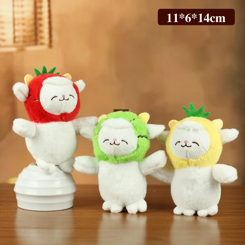 14cm Stuffed Sheep Plush Toy Eat Melon Stuffed Sheep Toy Watermelon Strawberry Lemon Plush Soft Toy For Kid Christmas Gifts