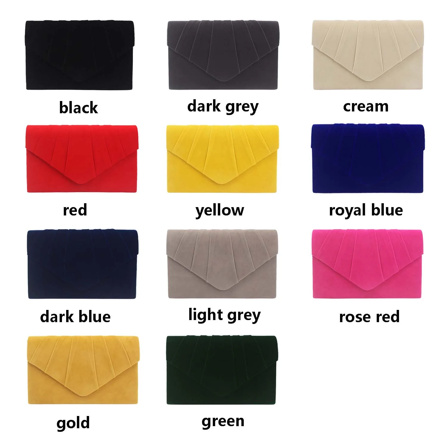 Plush Envelope Clutch Bag Luxury Square Satin Party Handbags for Women Wedding Shoulder Messenger Bags with Chain Evening Purse