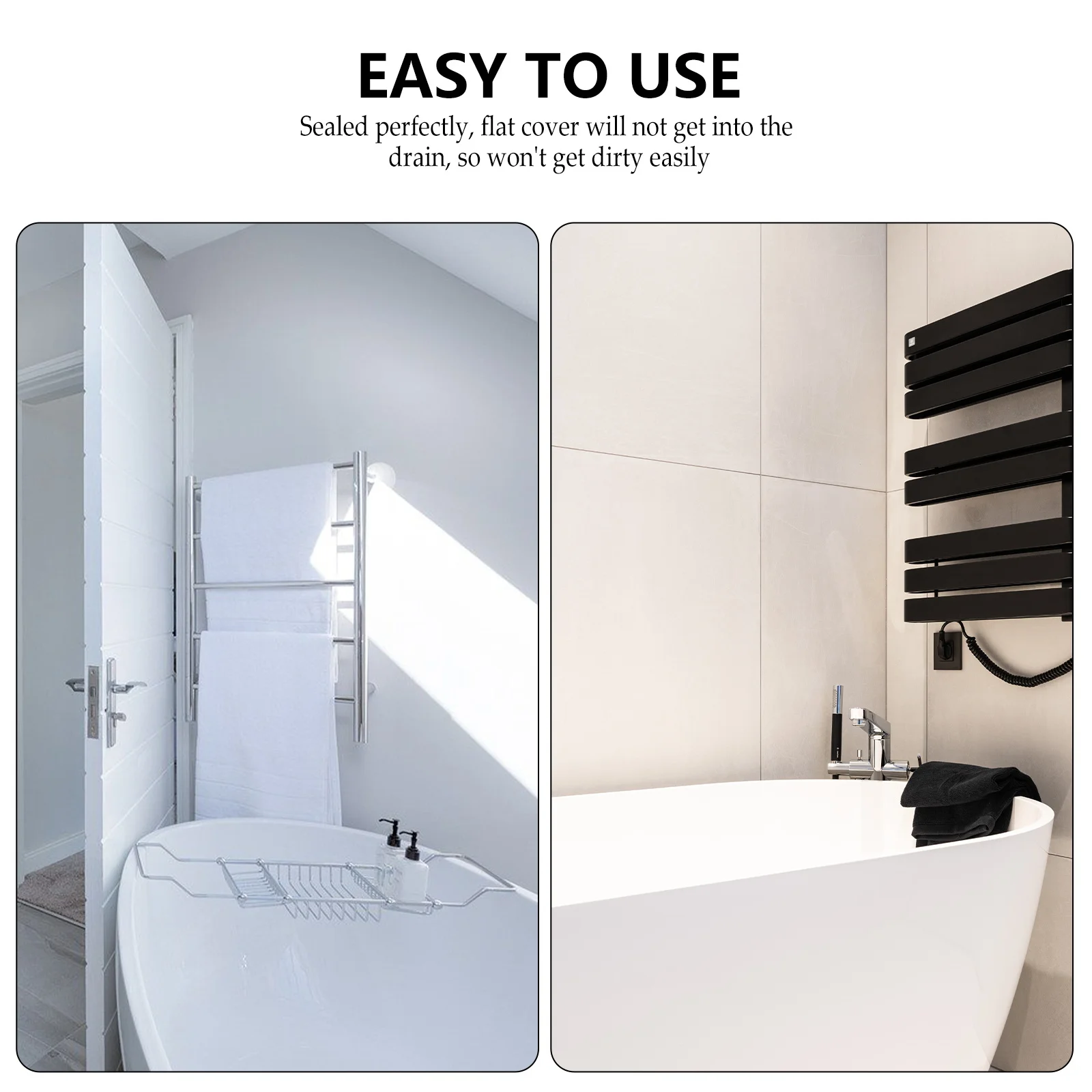 

1pc Bathtub Drain Plug Set Stainless Steel Silicone Durable Bathroom Sink Cover Tool For Hotel Home Bathtub Swimming Pool