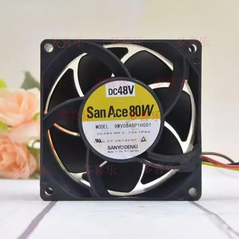 

EE для Sanyo 9WV0848P1H001 8038 DC48V 0,75A 8 см 4-проводной водонепроницаемый охлаждающий вентилятор