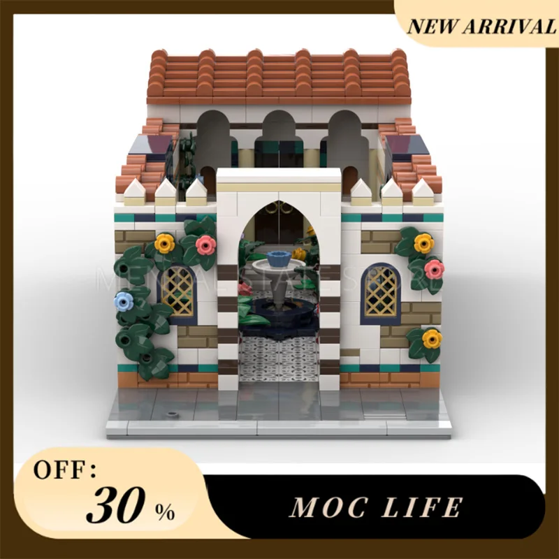 

[1156 шт.] индивидуальный MOC восточный сад креативный набор строительных блоков STEM развивающие игрушки DIY комплект строительной модели на день рождения