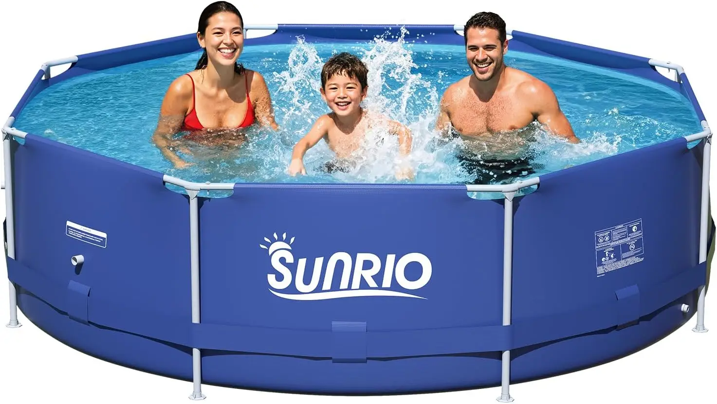 

Круглый каркасный бассейн 8 футов x 30 дюймов, прочный, для улицы, для семьи, взрослых и детей.