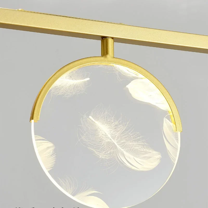 SANDYHA Black Golden LED Chandelier Modern Dining Room Ceiling Light Living Room Table Decor Lighting Lampadario Salon Home