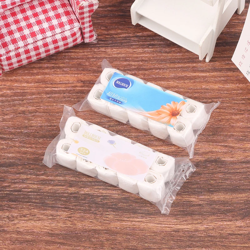 

1Pc 1:12 Dollhouse Miniature Paper Towel Roll Model Roll of Tissue Home Decor Toy Doll House Accessories Kids Pretend Play Toys