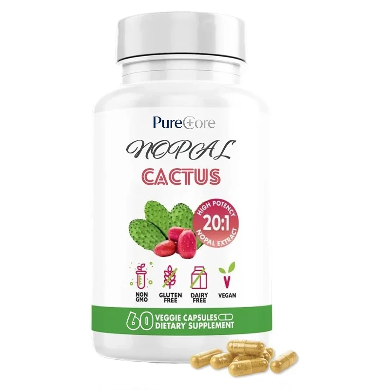 Cactus Extract, Used for Antioxidant, Skin, and Heart Health Support, 60 Vegetable Capsules, Non GMO, Gluten Free Supplement