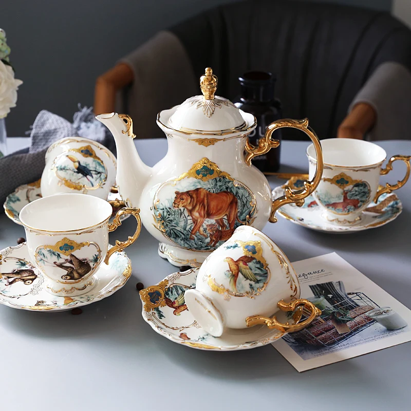 European ceramic tea set Nordic luxury British afternoon tea water cup coffee cup set