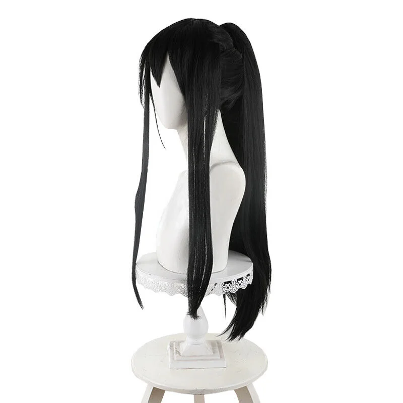 Mina Ashiro Cosplay Wigs 70cm Long Black Ponytail Synthetic Hair