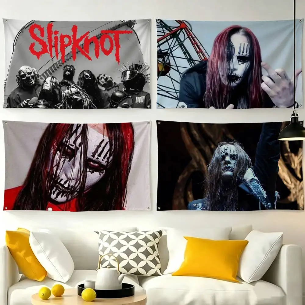 Music Slipknot Joey Jordison  Flags for Bedrooms Home Decor Items Outdoor Decors Garage Decoration Flaga