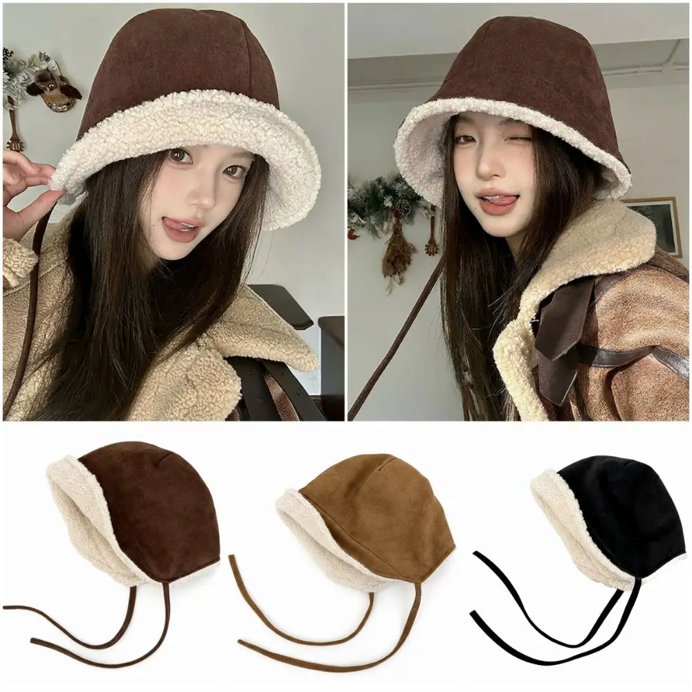 

Multicolor Ear-flap Lenin Cap Keep Warm Earflap Protection Fleece-lined Basin Hat Cold Protection Suede Ear Protection Hat