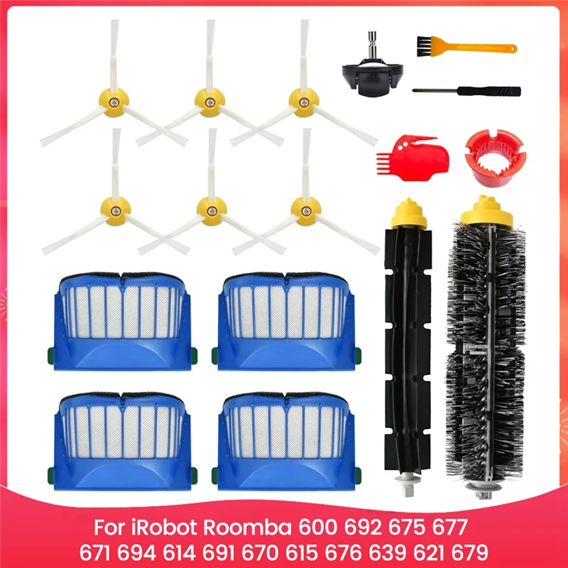 ABGH-قطع غيار لسلسلة Irobot Roomba 600 692 675 677 671 694 614 691 670 615 676 639 621 679 أجزاء المكنسة الروبوتية #4