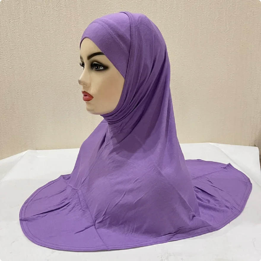 

2 Pieces Amira Instant Hijab Muslim Women Headscarf Islamic Pull On Scarf Turban Arabic Prayer Hijabs Niqab Burqa Shawl Wrap Hat