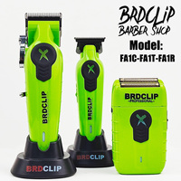 Professional BRDCLIP FA1C FA1T FA1R Set High Motor 8000RPM Hair Clipper Electric Shaver Trimmer Hair Machine DLC Blade with Base