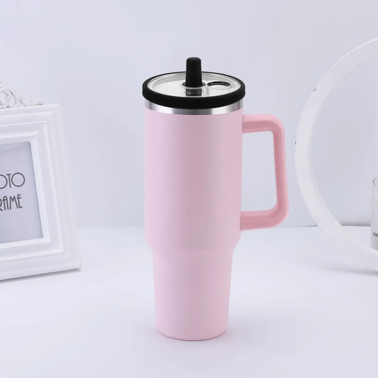 2Pcs Transparent Spill Proof Cup Lid Replacement Splash Resistant Tumbler Cover Leakproof Travel Cup Lid Plastic Tumbler Lids
