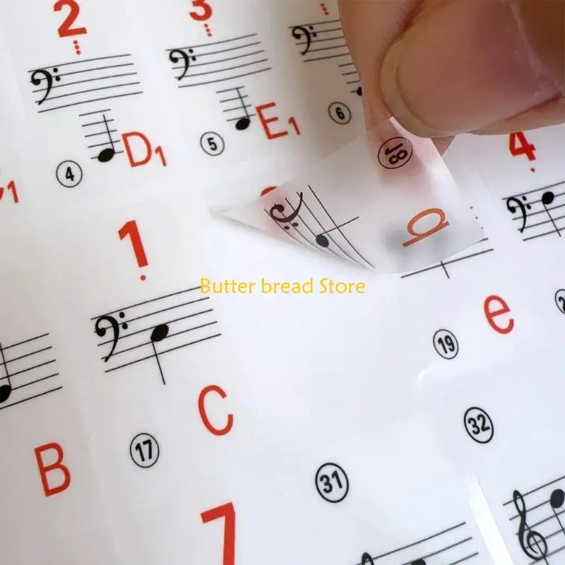 W89C piano toetsenbordstickers verwijderbaar 88/61/54/49/37 sleutels piano sleutellabels notes