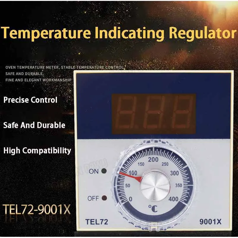 

1Pcs Temperature Controller TEL-9001 High-Precision Chip Pointer Thermostat Oven Oven Temperature Control Table