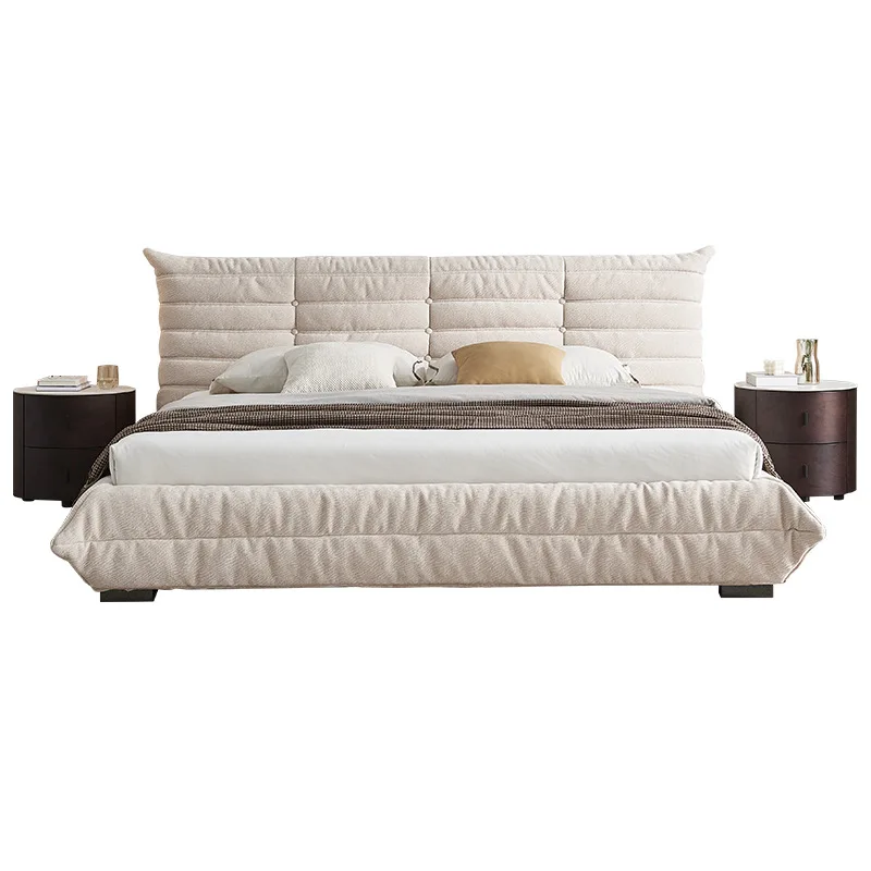 

Italian minimalist bed, short head double bed, household