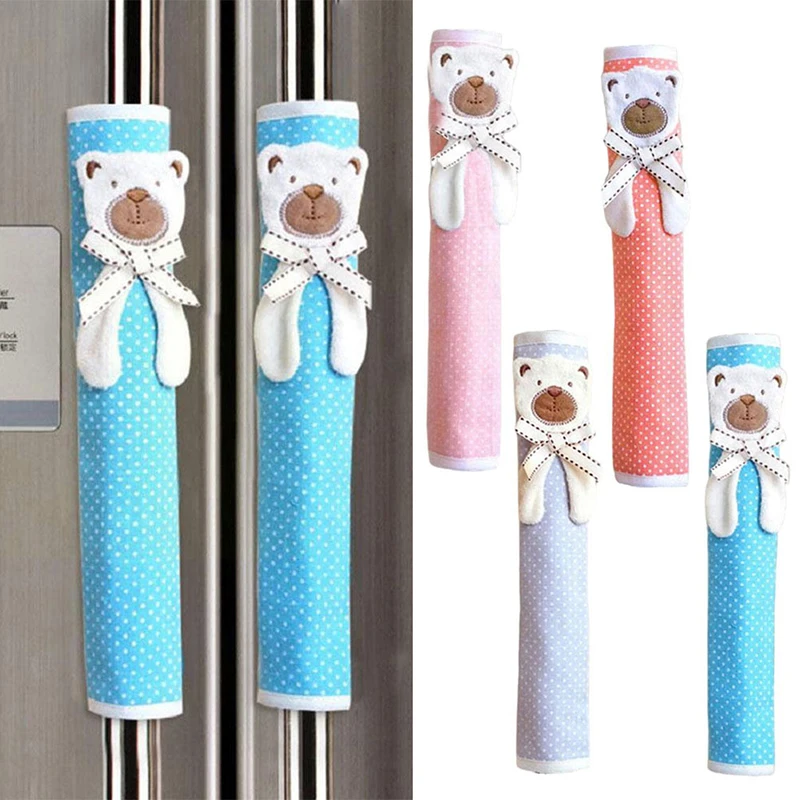 1Pc Fabric Polka Dot Doorknob Gloves Cloth Handle Door Fridge Home Cover Handle