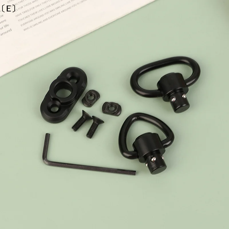 〔E〕1.25” QD Sling Swivel Mount Heavy Duty Quick Detach Push Button Swivels For Two Point Sling 360°Rotatable Mount QD Sling