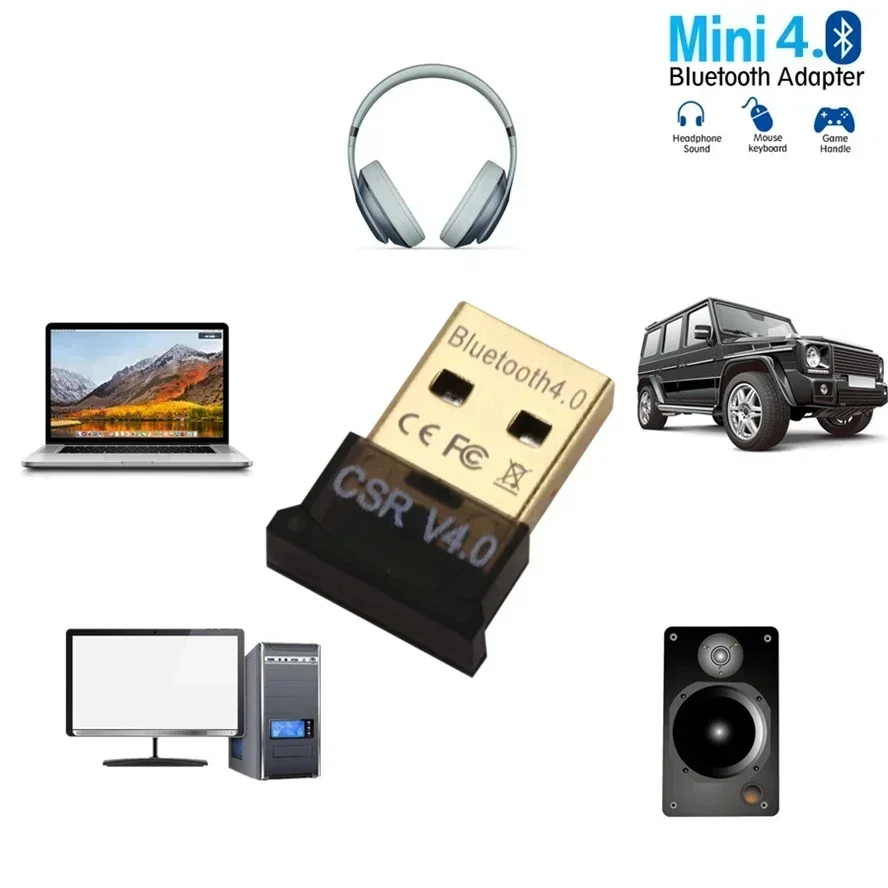 อะแดปเตอร์บลูทูธ USB 4.0 BT อะแดปเตอร์ตัวรับสัญญาณคอมพิวเตอร์บลูทูธไร้สายสำหรับพีซีแล็ปท็อป4.0อะแดปเตอร์ BT สำหรับพีซี