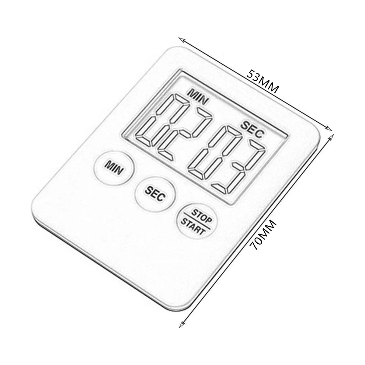 LED Digital Kitchen Electronic Timer Countdown Medication Reminder Kitchen Timer Portable