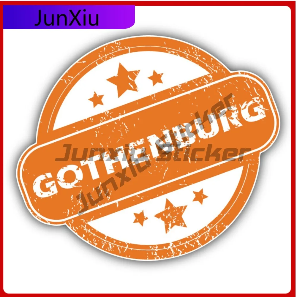 

Gothenburg Creative Sticker Travel Stamp Car Decal Bumper Stickers Cool Style Car Use For Car Bumper Car Accessories Anti Scr