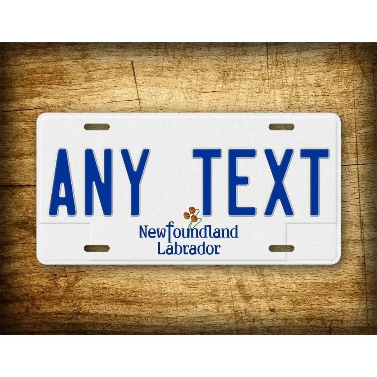 Etiqueta Conmemorativa Personalizable de la Isla de la Terra del Ciervo y Labrador, Decoración de Pared de Estilo Canadiense para el Hogar (Solo Decoración)