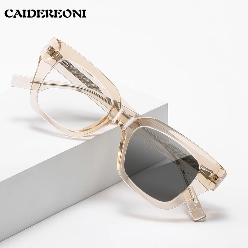 

CAIDERONI Популярные квадратные унисекс очки для чтения с защитой от синего света могут быть настроены по индивидуальному заказу с фотохромным рецептом LS001