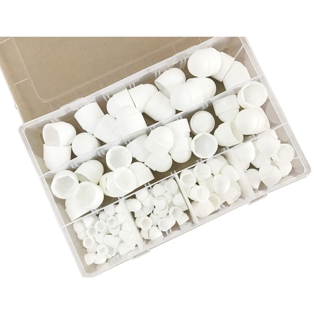 145pcs Assorted Size With Box Caps Durable Accessories Screw Dome Nut Cover Portable Hex Bolt Combined Exposed Against Weather