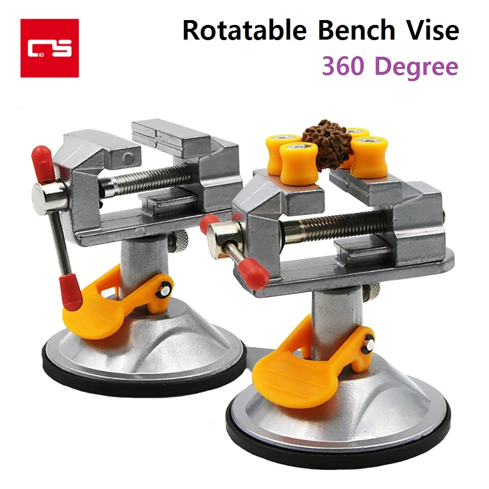 360 Degree Rotatable Bench Vise 0-30MM Adjustable Mini Table Bench Vise with Suciton for Woodworking Clamping and Fixing