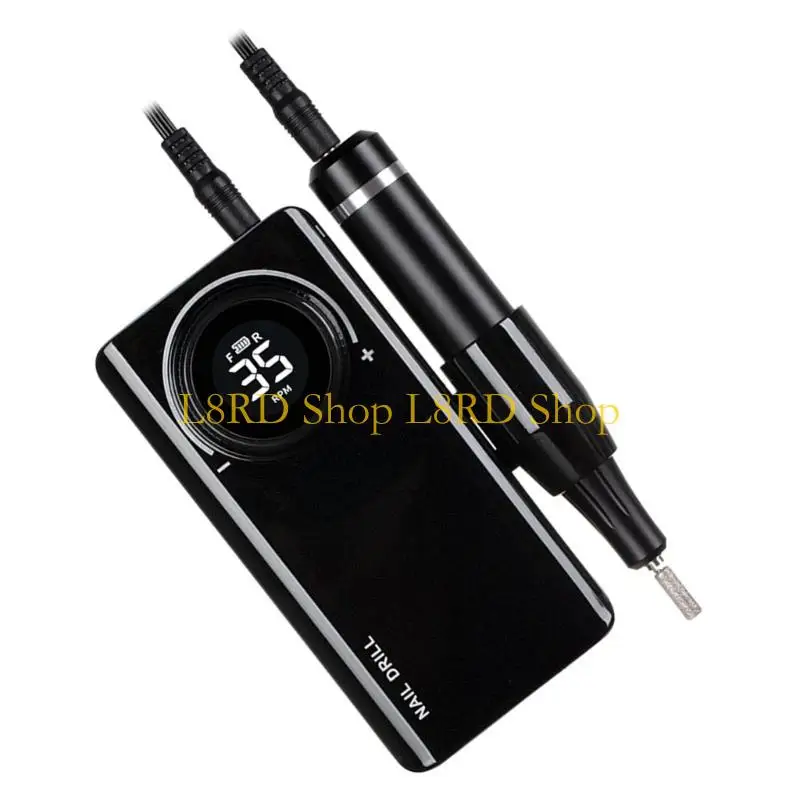 L8RD 0-35000RPM Wiertło do paznokci do paznokci akrylowej jest wyposażone w 6 bitów wiertniczych i szlifierki do kompleksowego