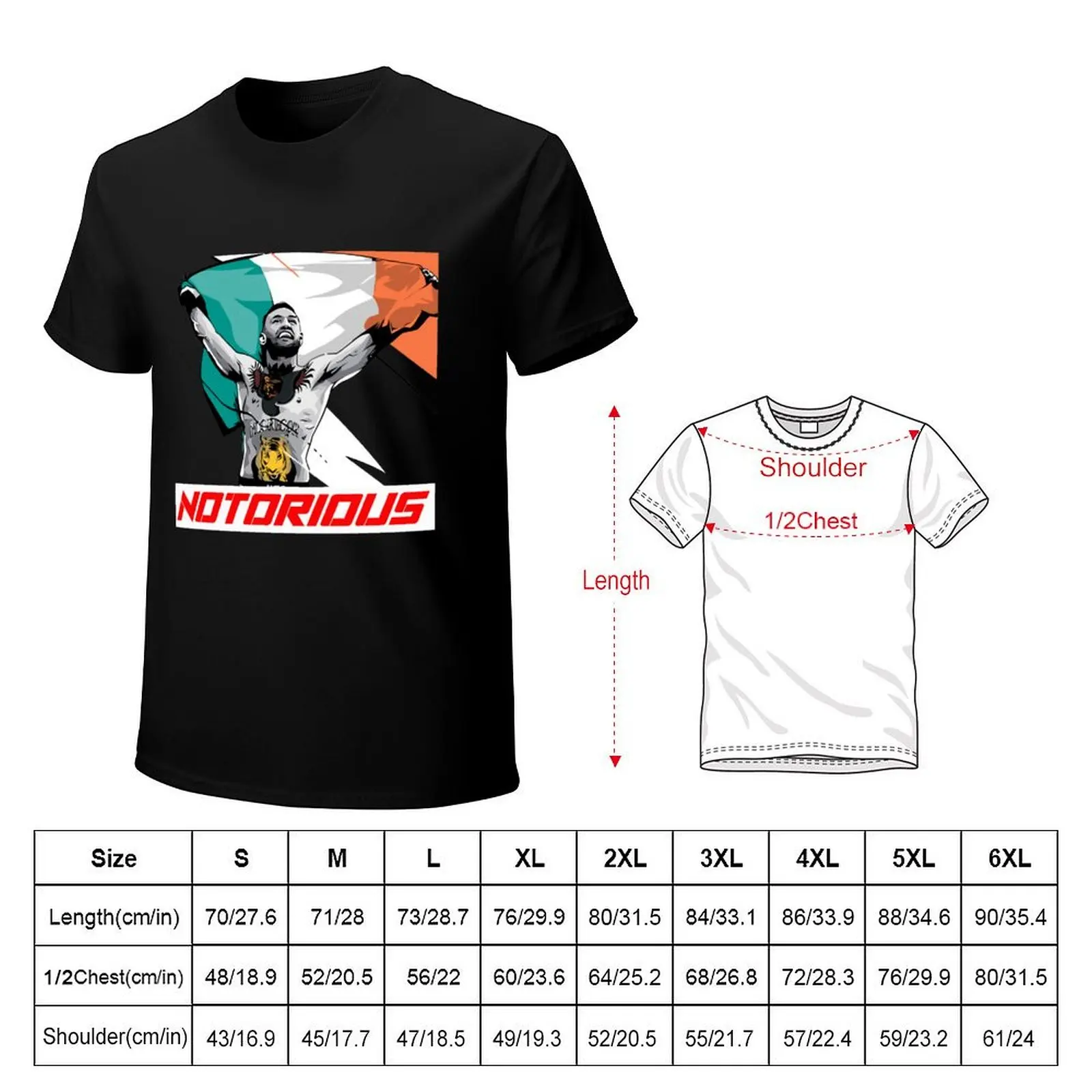Notorious Mc Gregor winning flag T-Shirt t shirts for man graphic tees T-Shirt
