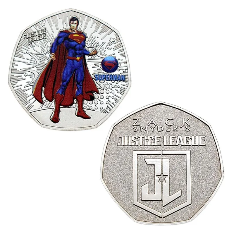Beast Kingdom anime gaya baru DC Justice League koin peringatan Superman Batman logam koleksi mainan anak-anak hadiah liburan